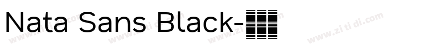 Nata Sans Black字体转换